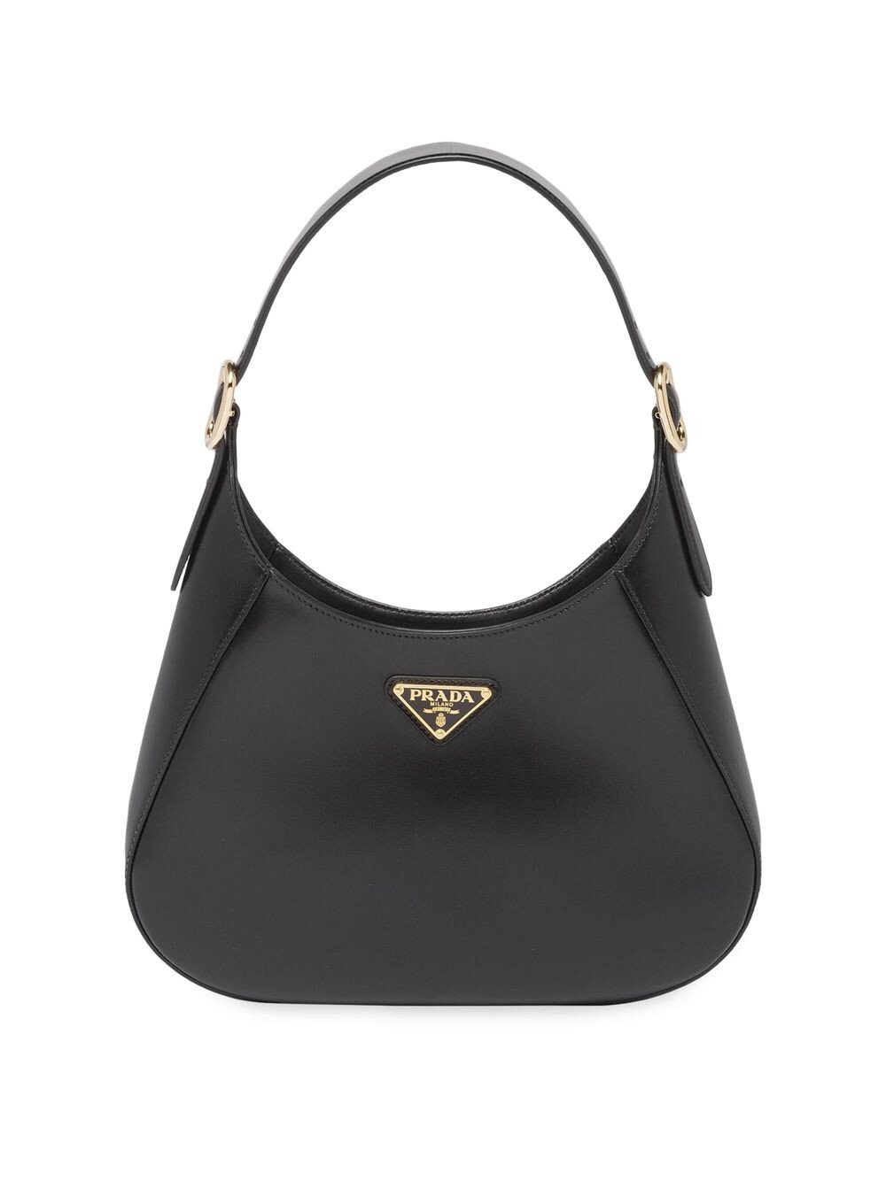 

Кожаная сумка через плечо Prada, черный