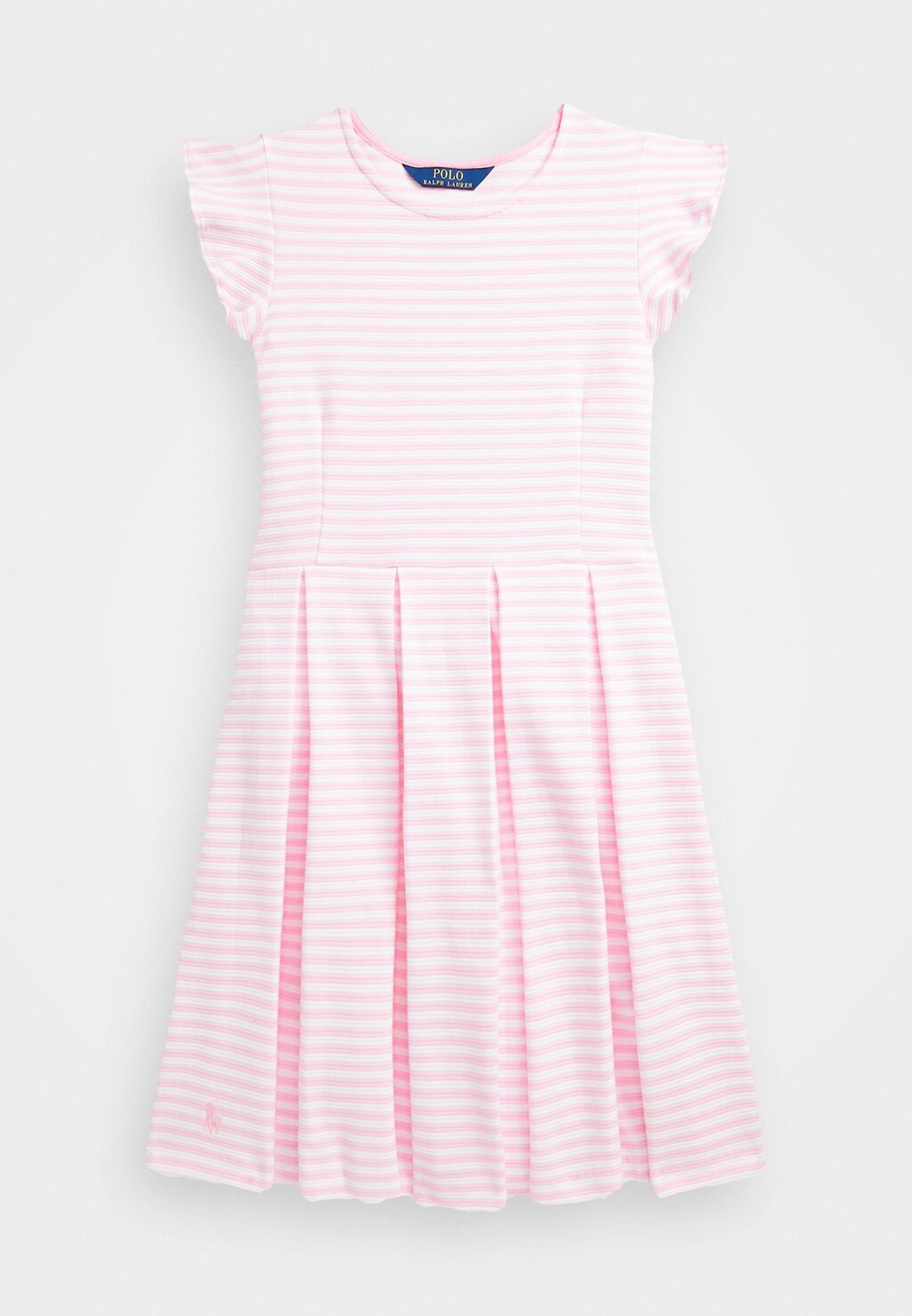 

Платье из джерси RUFFLE DAY DRESS Polo Ralph Lauren, цвет caramel pink/white
