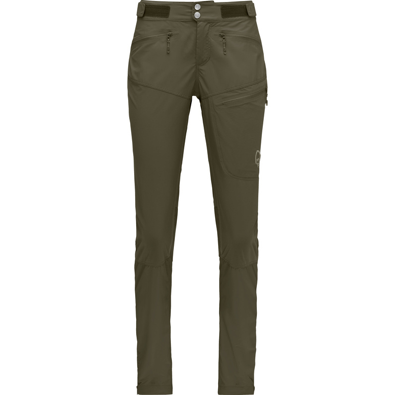 Женские легкие брюки Femund Flex1 Norrona, оливковый