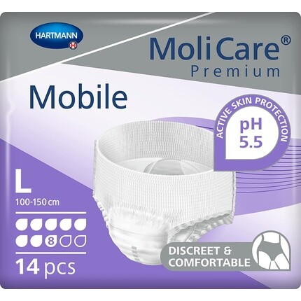

MoliCare Premium Mobile 8, большие упаковки из 14 шт.