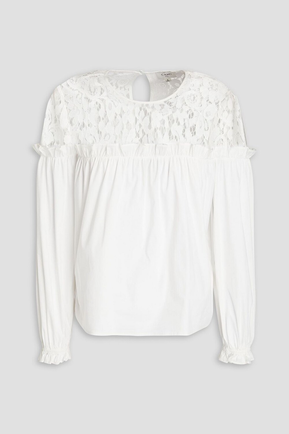 

Топ Lacie из хлопкового поплина с кружевными вставками CAMI NYC, белый