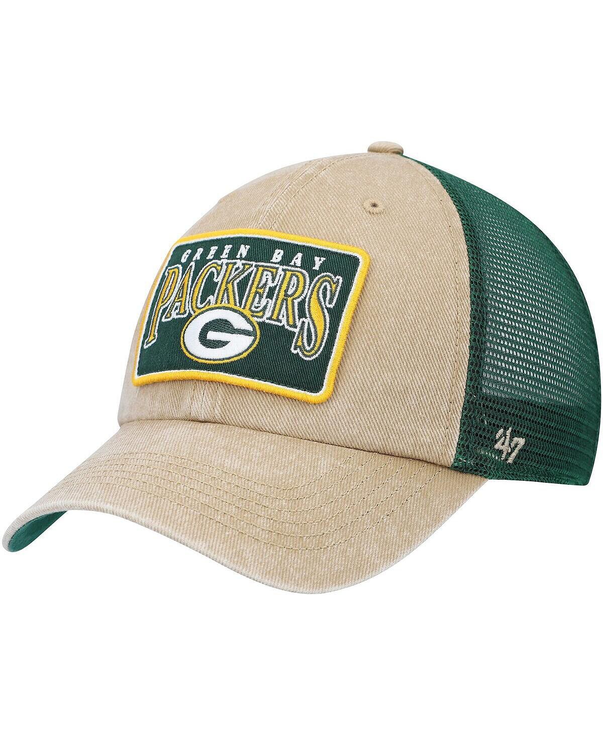 

Мужская кепка цвета хаки Green Bay Packers Dial Trucker Clean Up Snapback '47 Brand