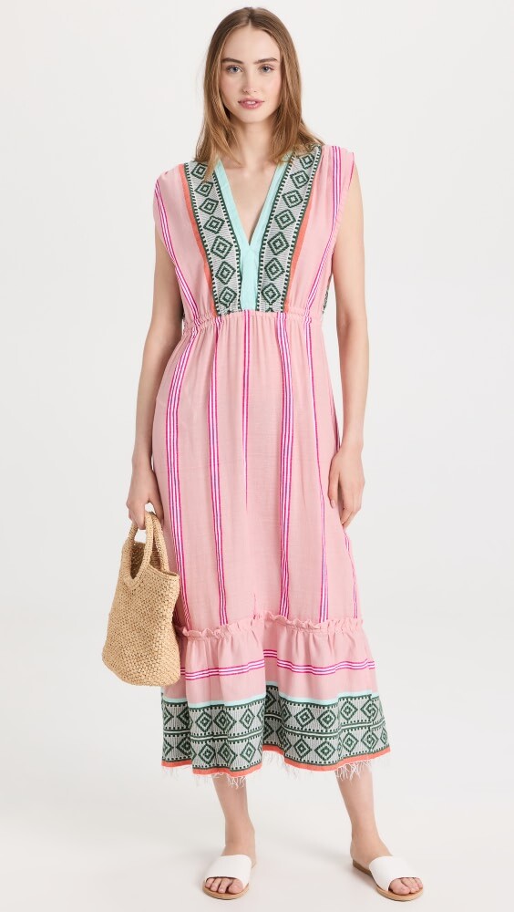 

Платье Lemlem Rosa Sleeveless Plunge Neck, разноцветный