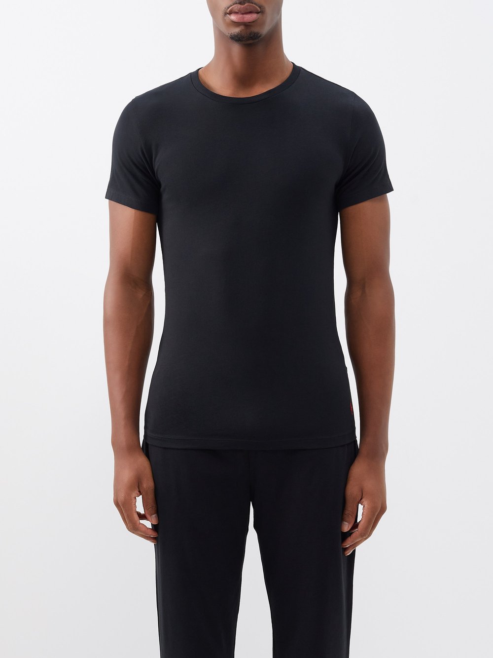 Комплект из двух футболок из смесового хлопка. Polo Ralph Lauren, черный комплект из двух футболок в полоску из хлопка 5 лет 108 см синий
