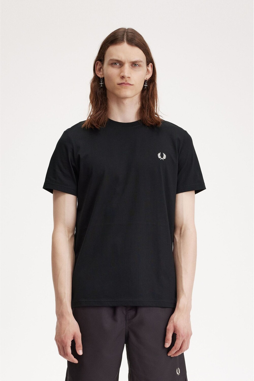 

Футболка с принтом на спине в виде лаврового венка Fred Perry, черный