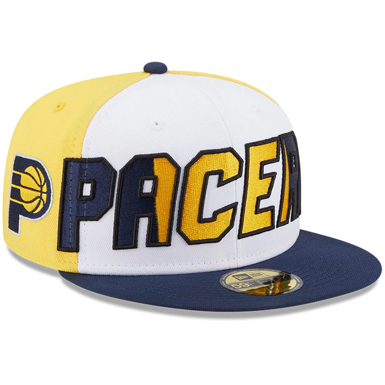 Мужская облегающая шляпа New Era белого/темно-синего цвета Indiana Pacers  9FIFTY – купить из-за границы через сервис «CDEK.Shopping»