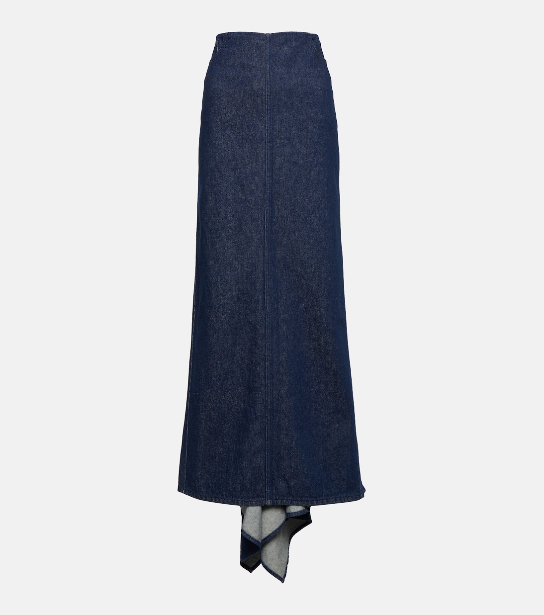 Джинсовая юбка макси с низкой посадкой Magda Butrym, синий юбка макси средней посадки со сборками magda butrym коричневый