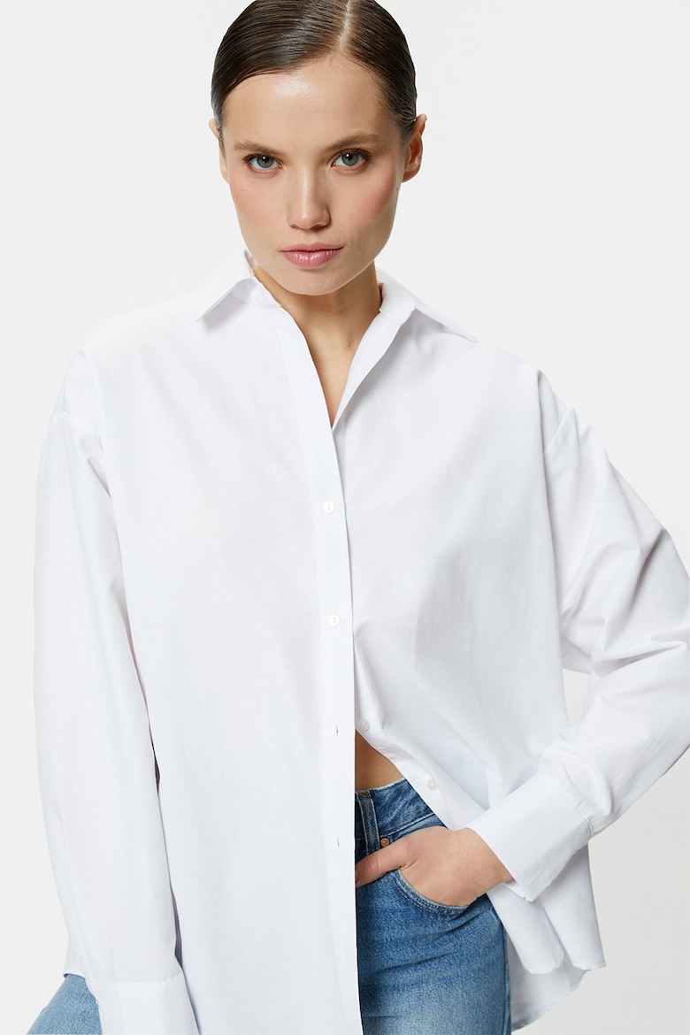 Хлопчатобумажную рубашку Koton, белый