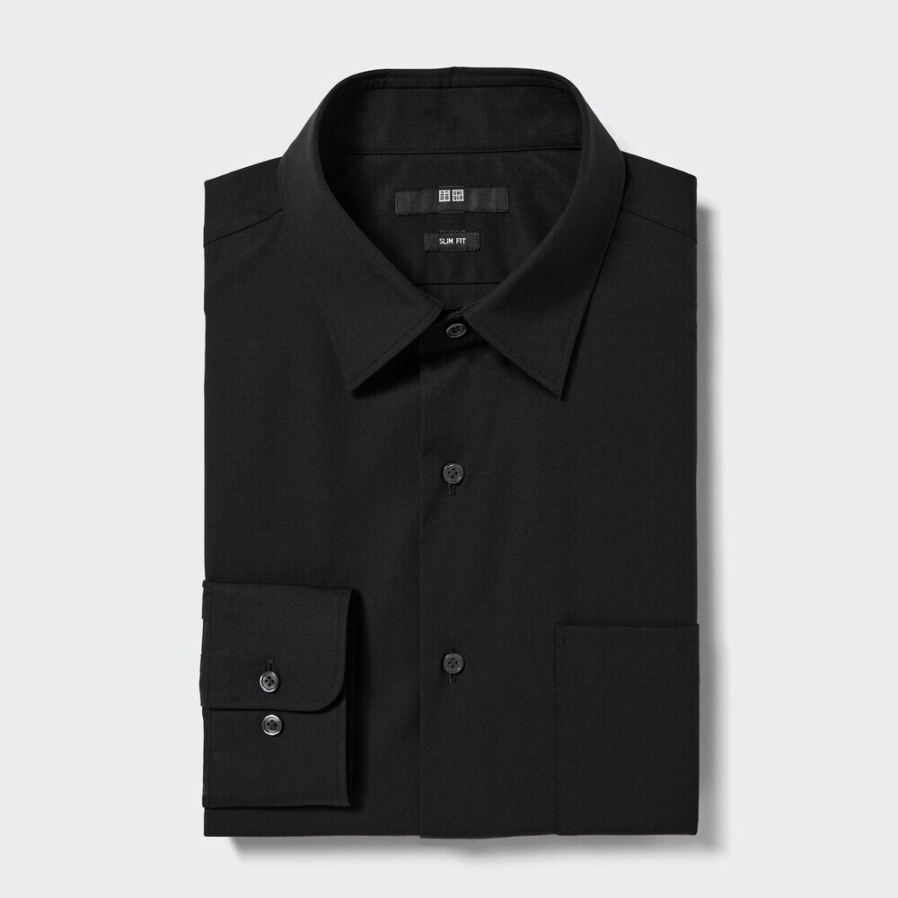 

Мужская рубашка Uniqlo с кондиционером, черный