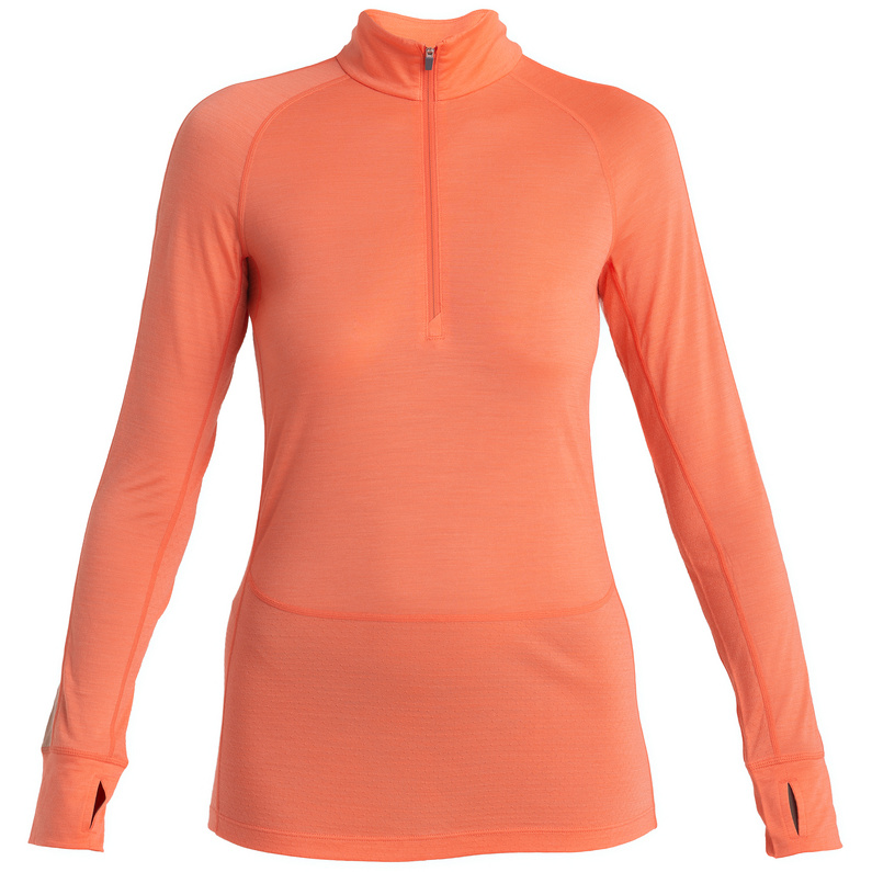 Женская рубашка 125 ZoneKnit на молнии до половины с длинным рукавом Icebreaker, оранжевый рубашка cool club светлая на 2 года