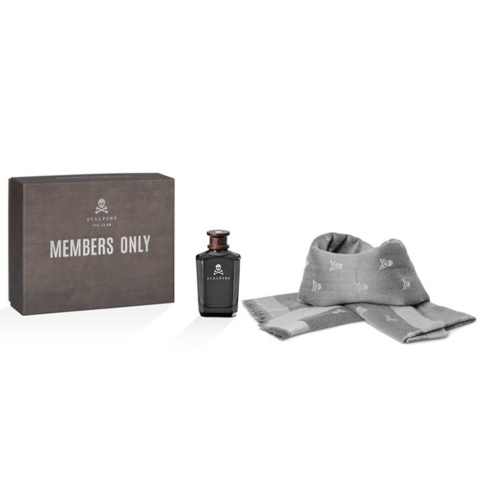 Мужская туалетная вода The Club Eau de Parfum Cofre para Hombre Scalpers, EDP 125 ml + Foulard скальперы – тканевая сумка черного цвета scalpers