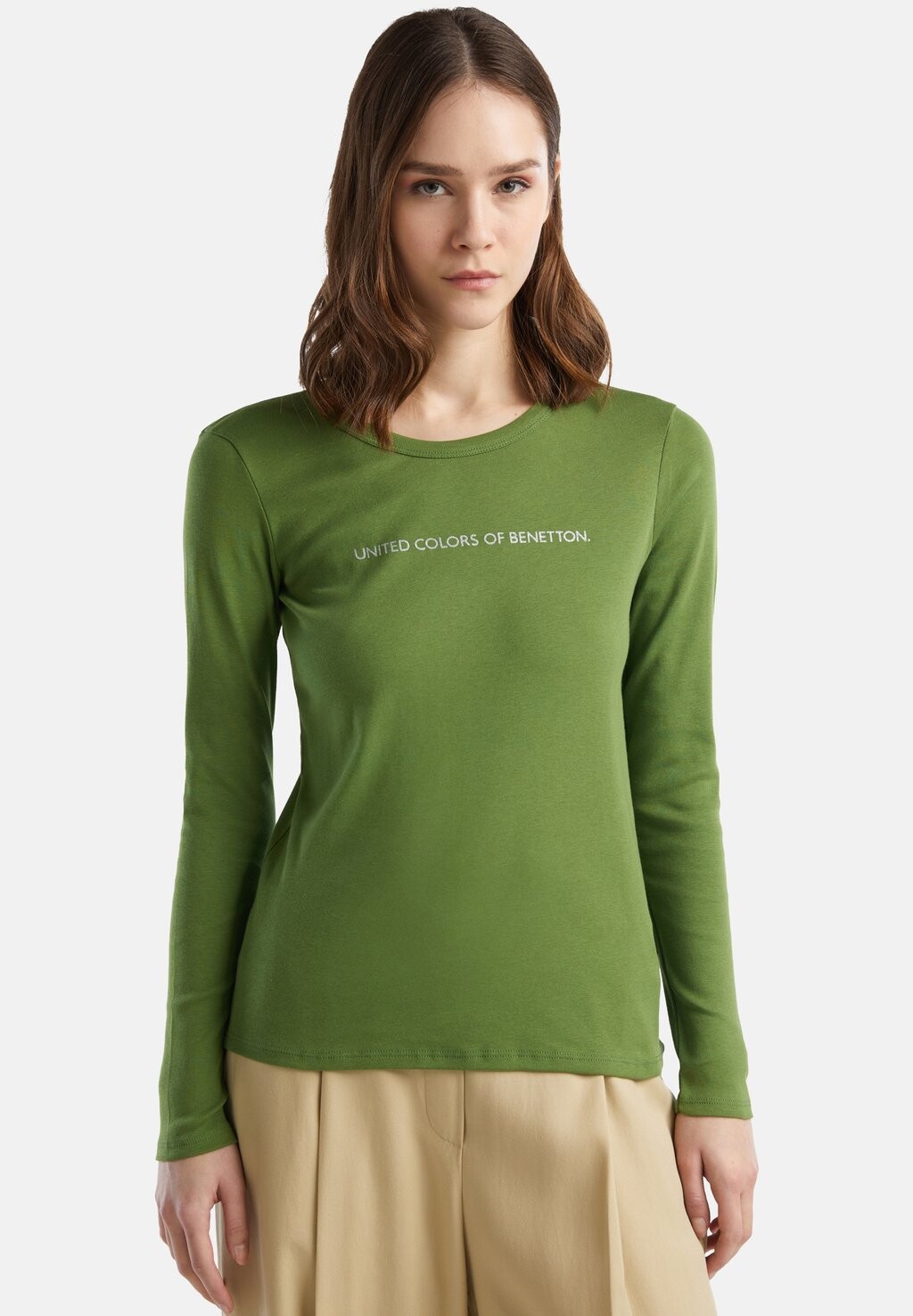 

Футболка с длинным рукавом United Colors of Benetton, зеленый