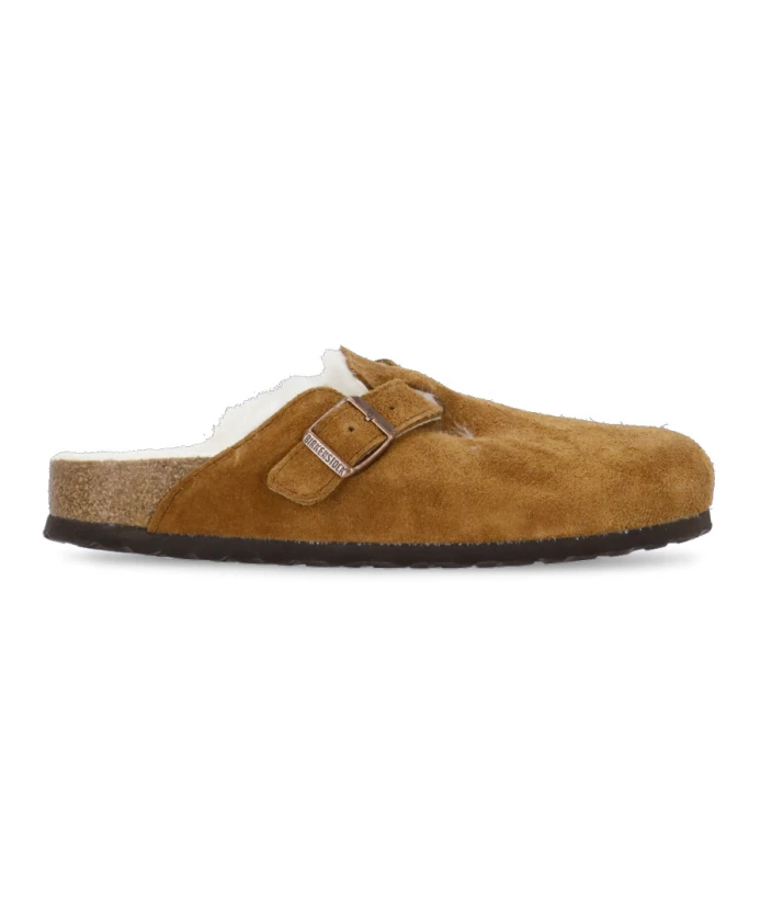 

Замшевые босоножки с подкладкой из овчины Birkenstock, коричневый