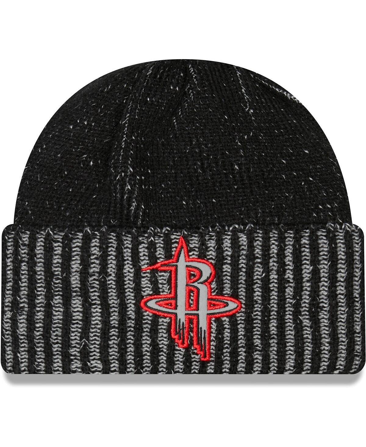 

Мужская черная вязаная шапка с манжетами Houston Rockets Popflect New Era