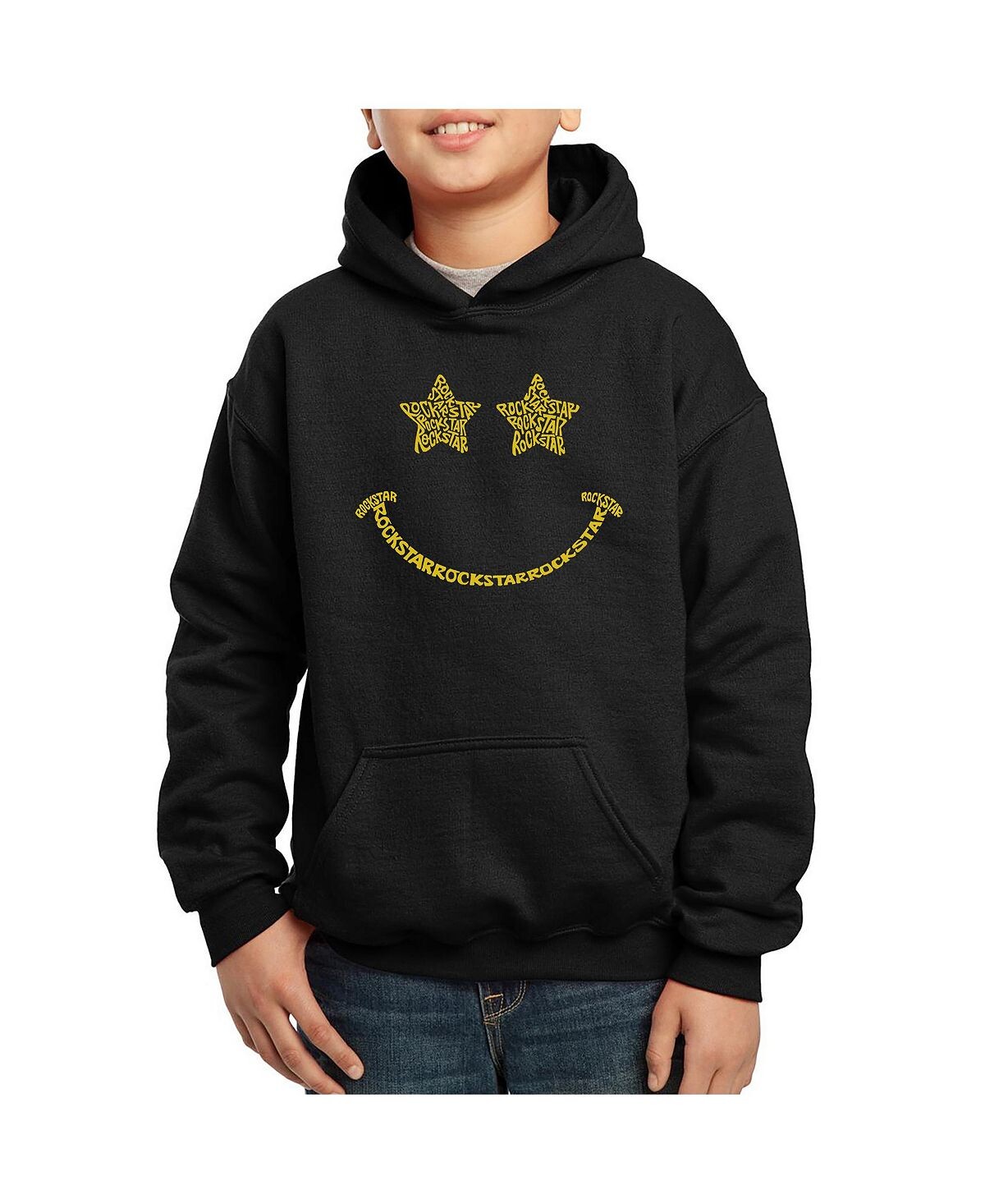 

Толстовка с капюшоном Big Boy's Word Art — Rockstar Smiley LA Pop Art