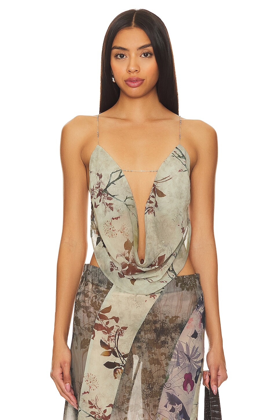

Топ Jaded London Super Cowl Neck With Straps, цвет Multi