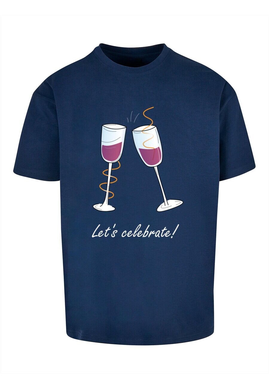 

Футболка Merchcode LETS CELEBRATE, темно-синий