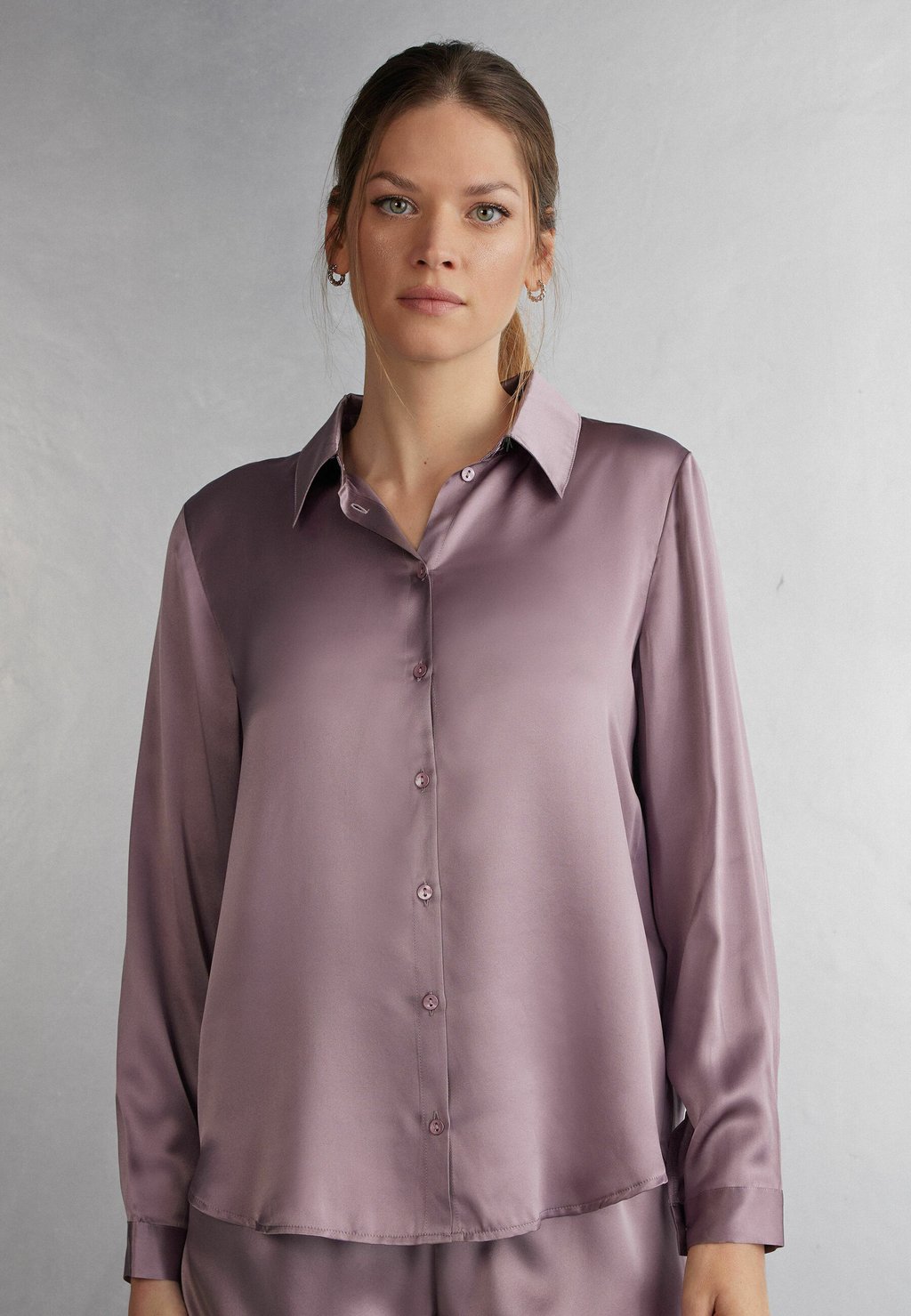 Блузка-рубашка LONG-SLEEVED Intimissimi, цвет violett dusty