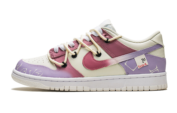 

Кроссовки Nike Dunk Skateboarding Shoes Women's Low-top White, розовый