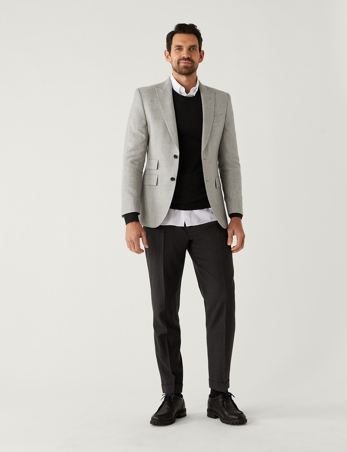 

Льняная куртка в клетку Marks & Spencer