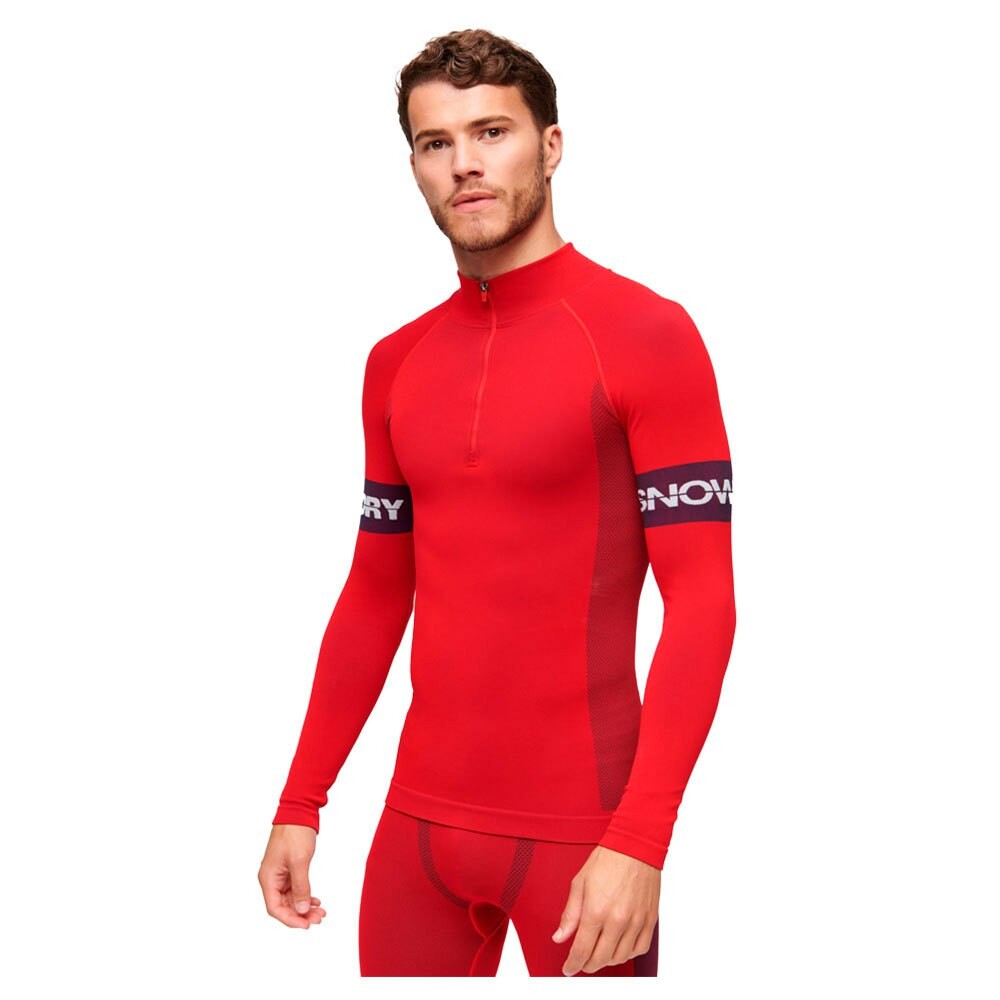 

Свитер Superdry Seamless Baselayer Half Zip, красный