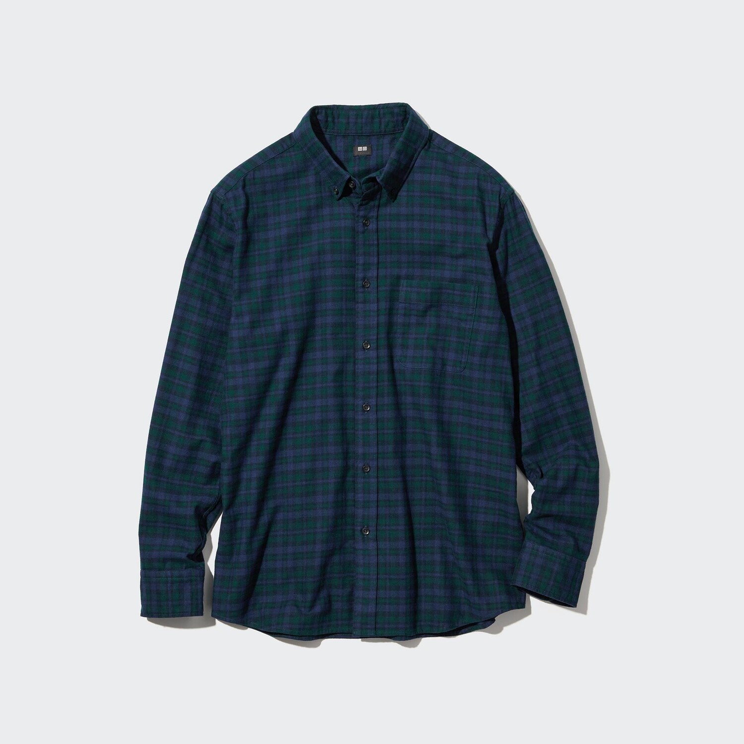 

Рубашка UNIQLO в клетку фланелевая, темно-зеленый