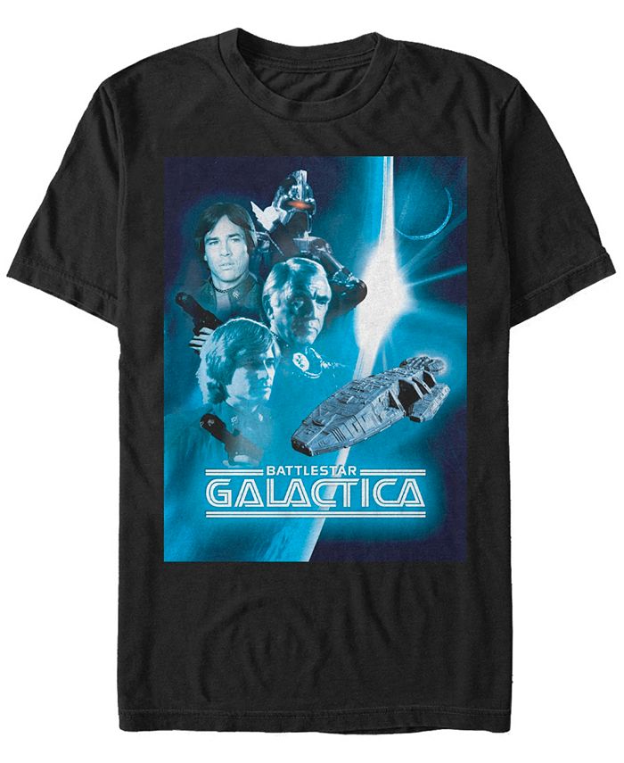Мужская футболка с коротким рукавом в стиле ретро Battlestar Galactica Fifth Sun, черный