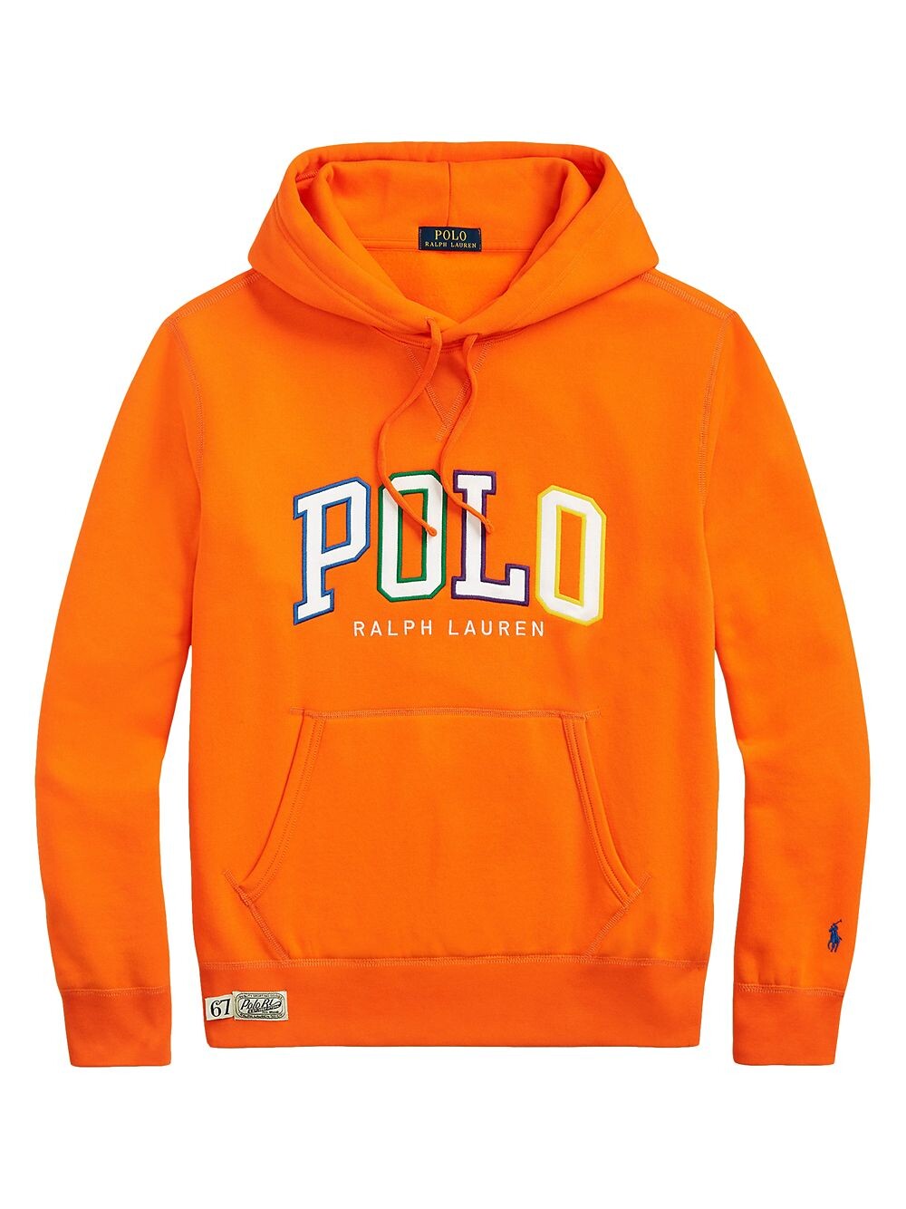 

Худи из флиса с логотипом из твила Polo Ralph Lauren, оранжевый