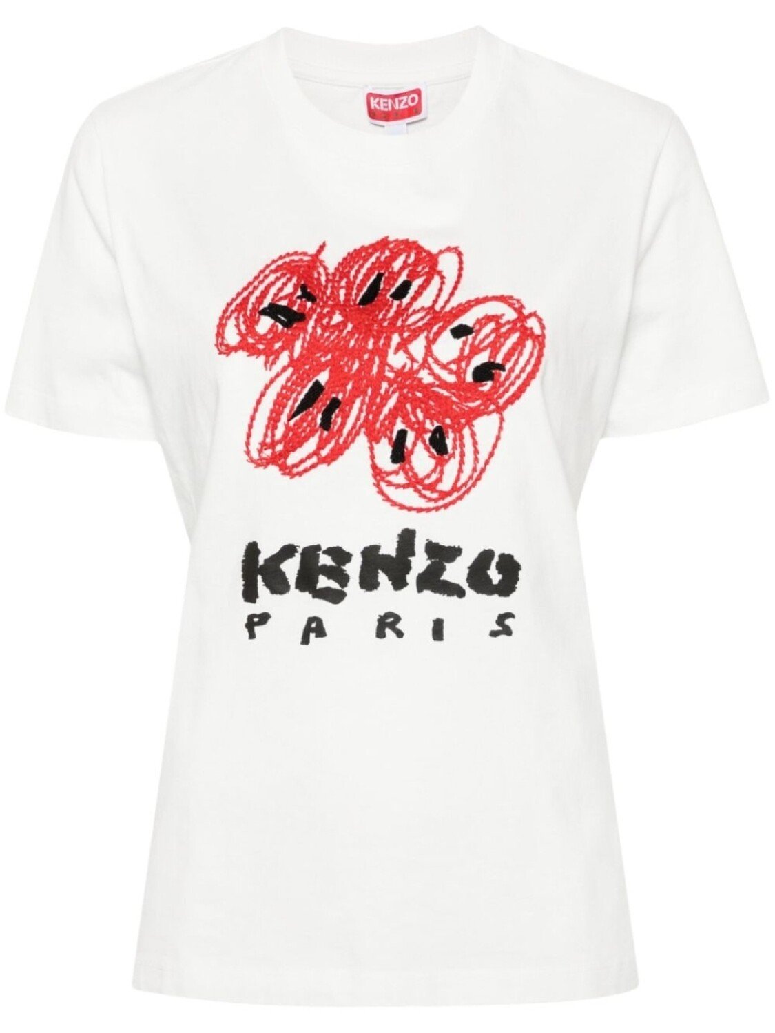 

Kenzo футболка Drawn Varsity, белый