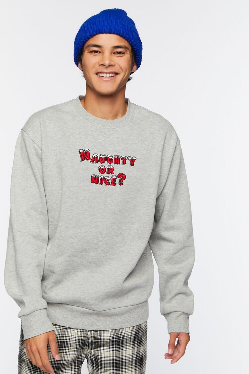 

Непослушный или красивый пуловер с рисунком Forever 21, серый