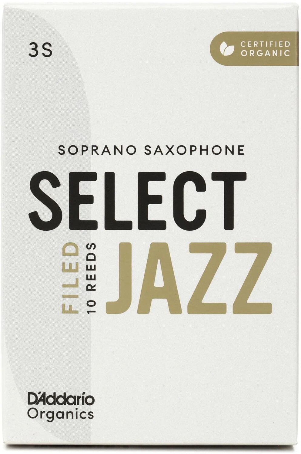 

D'Addario Organics Select Jazz Filed Трости для сопрано-саксофона — 3 мягких (10 шт. в упаковке)