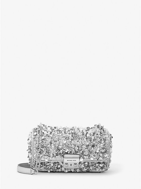 

Сумка через плечо Tribeca Small с ручной отделкой, лимитированная серия Michael Kors, серебряный