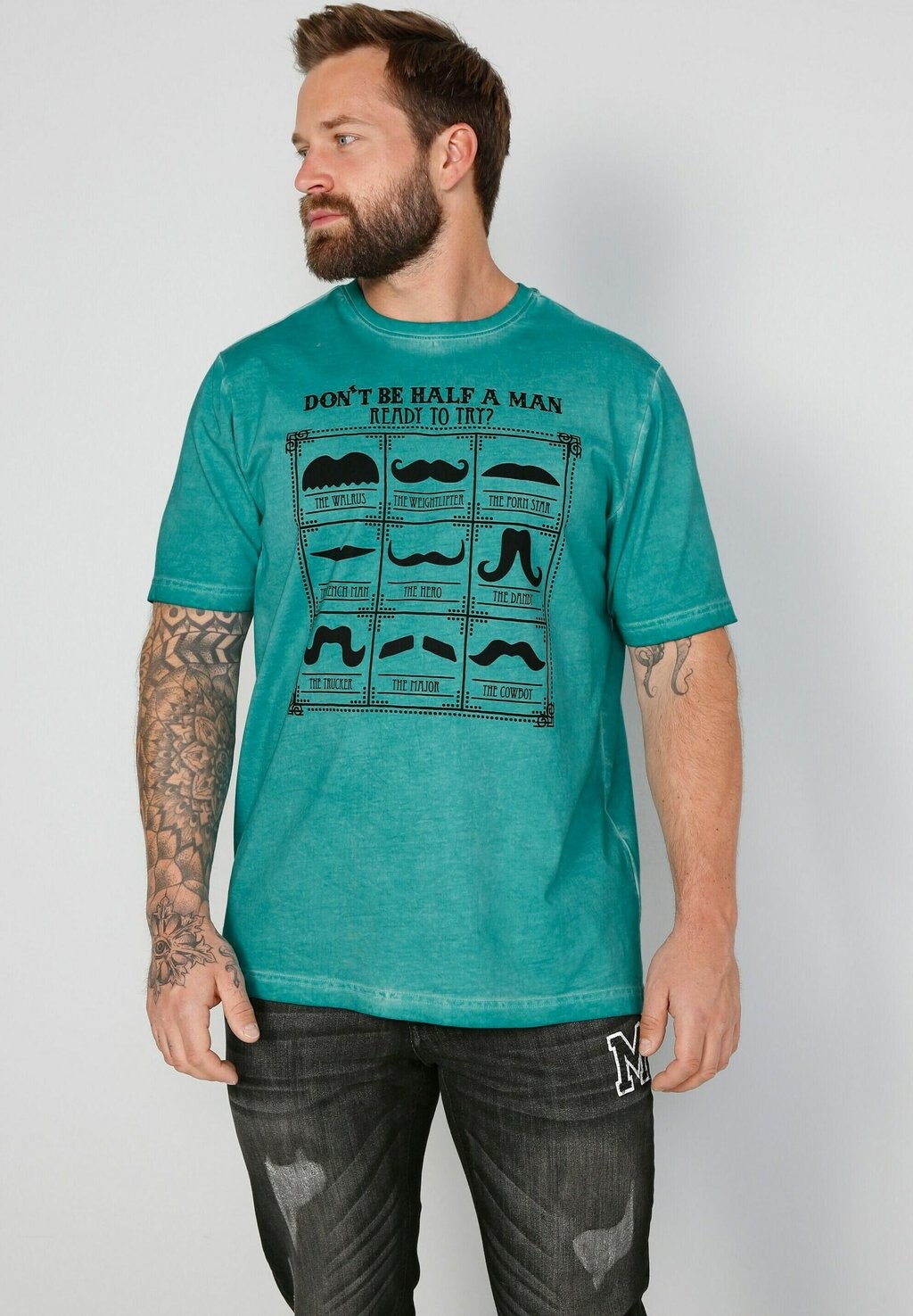 

Футболка с принтом COLD DYED John F. Gee, цвет turquoise