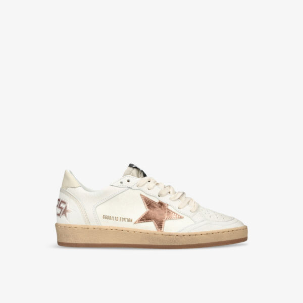 

Низкие кожаные кроссовки Ballstar 82321 с логотипом Golden Goose, белый
