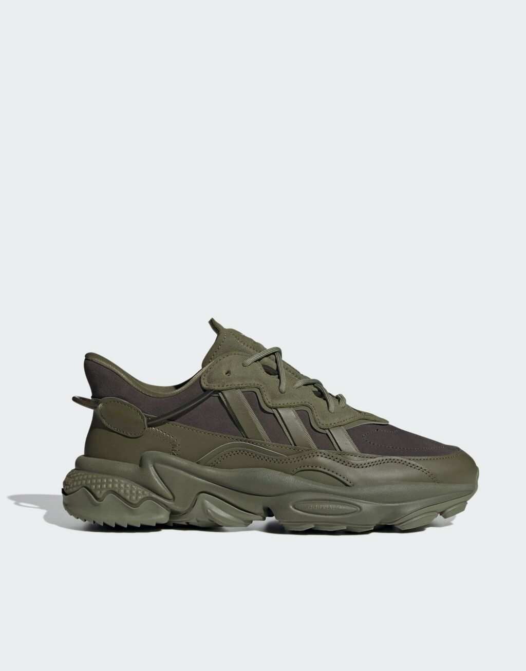 

Оливковые кроссовки adidas Originals ozweego