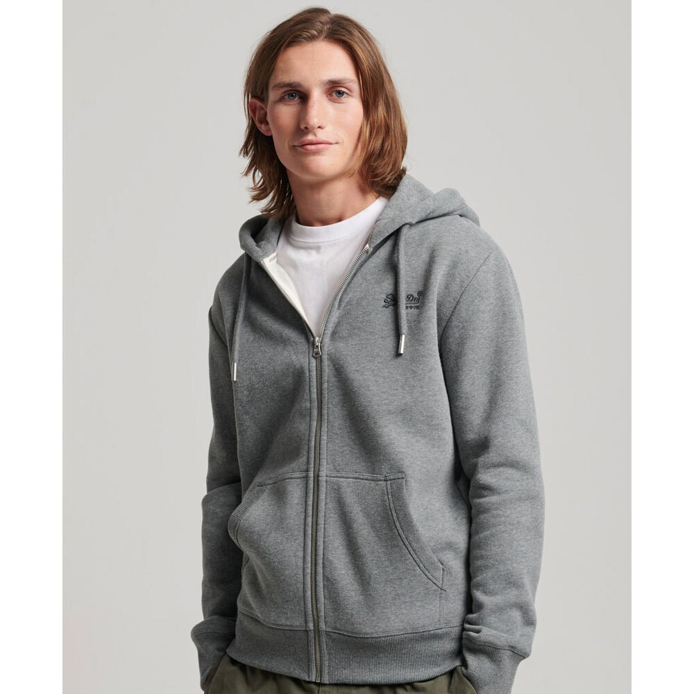 

Толстовка Superdry Vintage Logo Emb Full Zip, серый