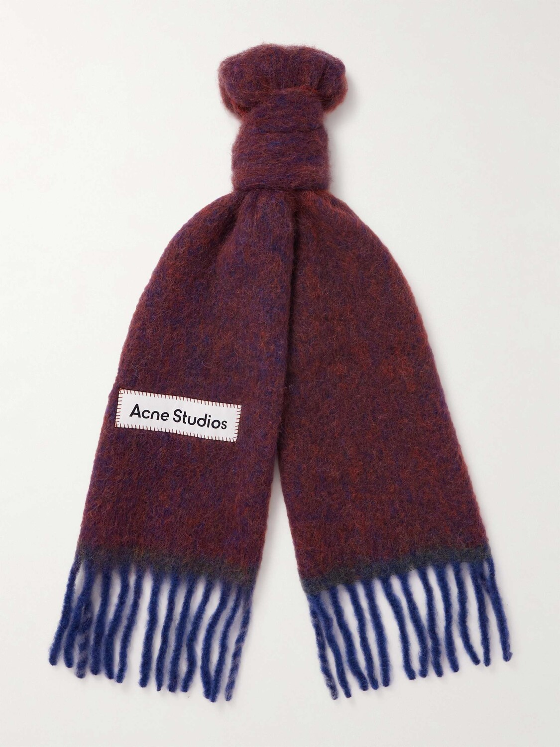 

Двухцветный вязаный шарф Vally в клетку ACNE STUDIOS, фиолетовый