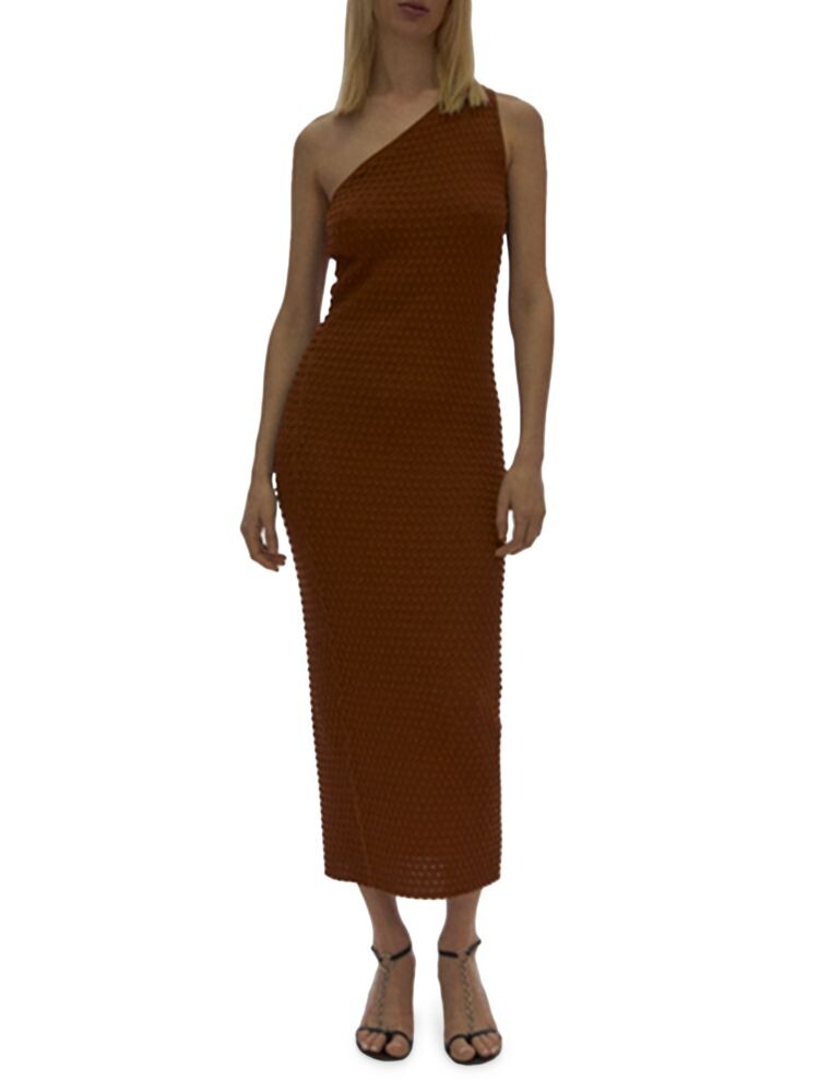 

Платье миди на одно плечо Helmut Lang, цвет Pecan