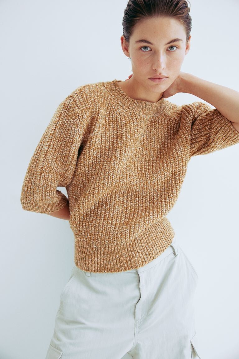 

Вязаный топ в рубчик H&M