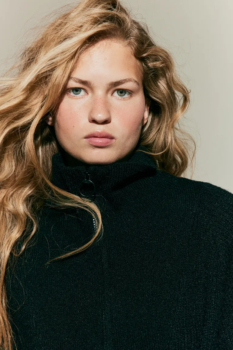 

Свободное платье с молнией сверху H&M, черный