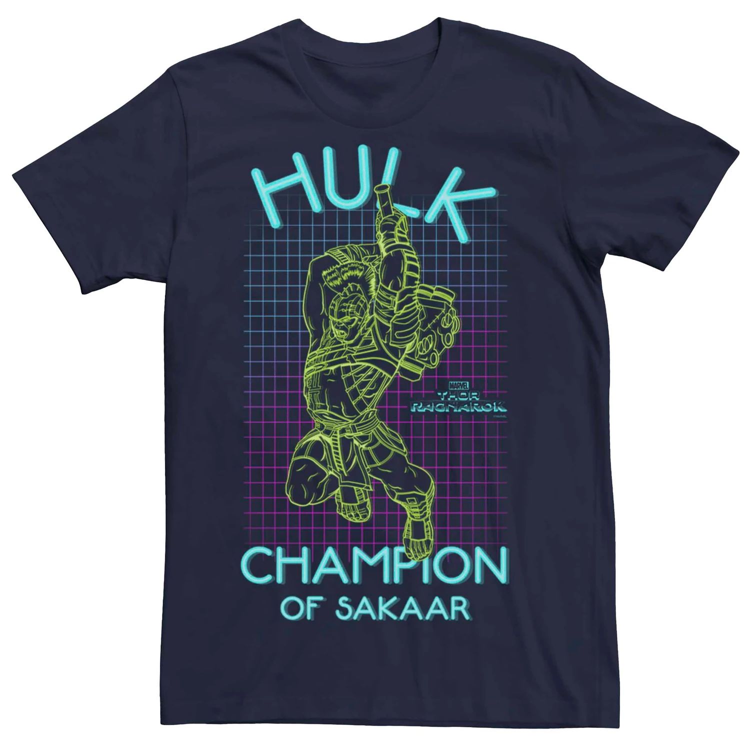 Мужская футболка Marvel Hulk Champion Of Sakaar Grid Licensed Character цена и фото