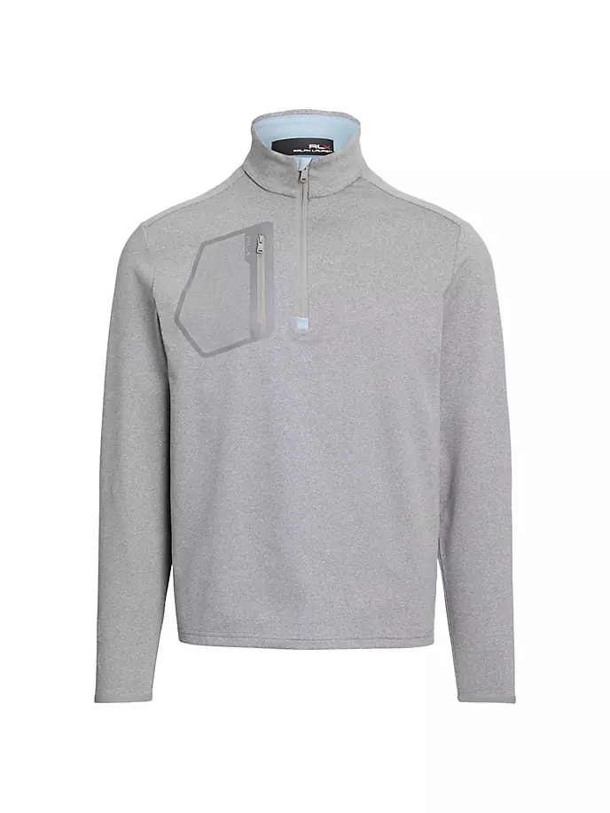 

Свитер из джерси с молнией до четверти Polo Ralph Lauren, серый
