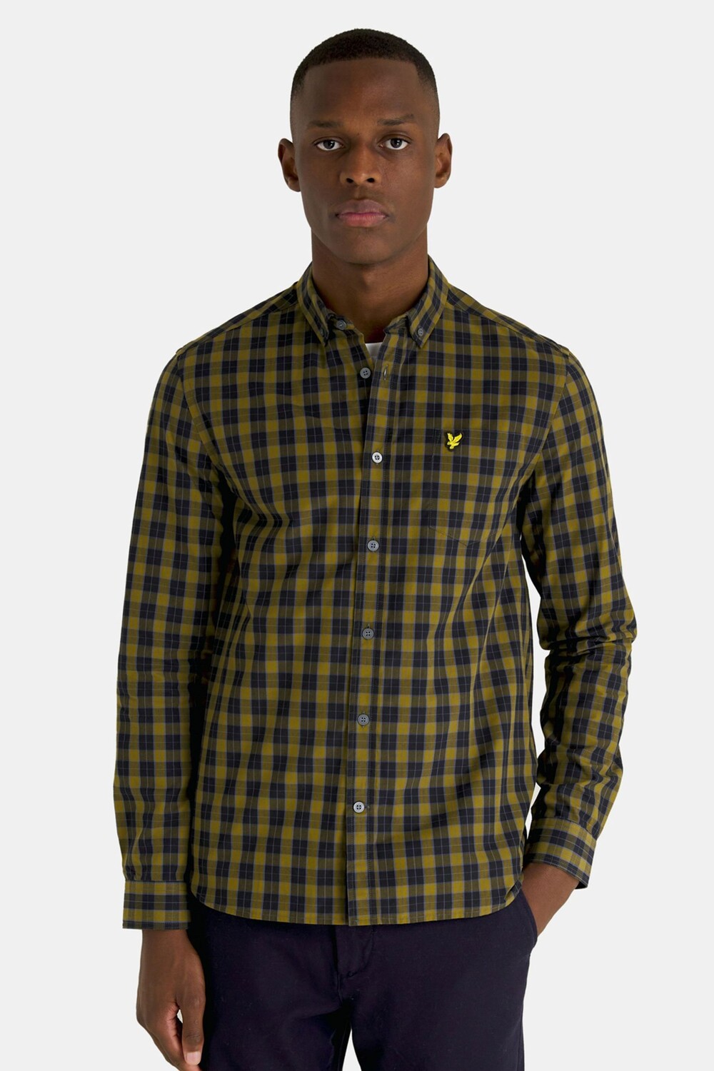 

Зеленая рубашка из поплина в клетку Lyle & Scott, зеленый