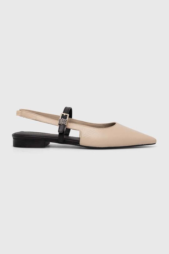 

Кожаные балетки LEATHER SLING BACK BALLERINA Tommy Hilfiger, бежевый