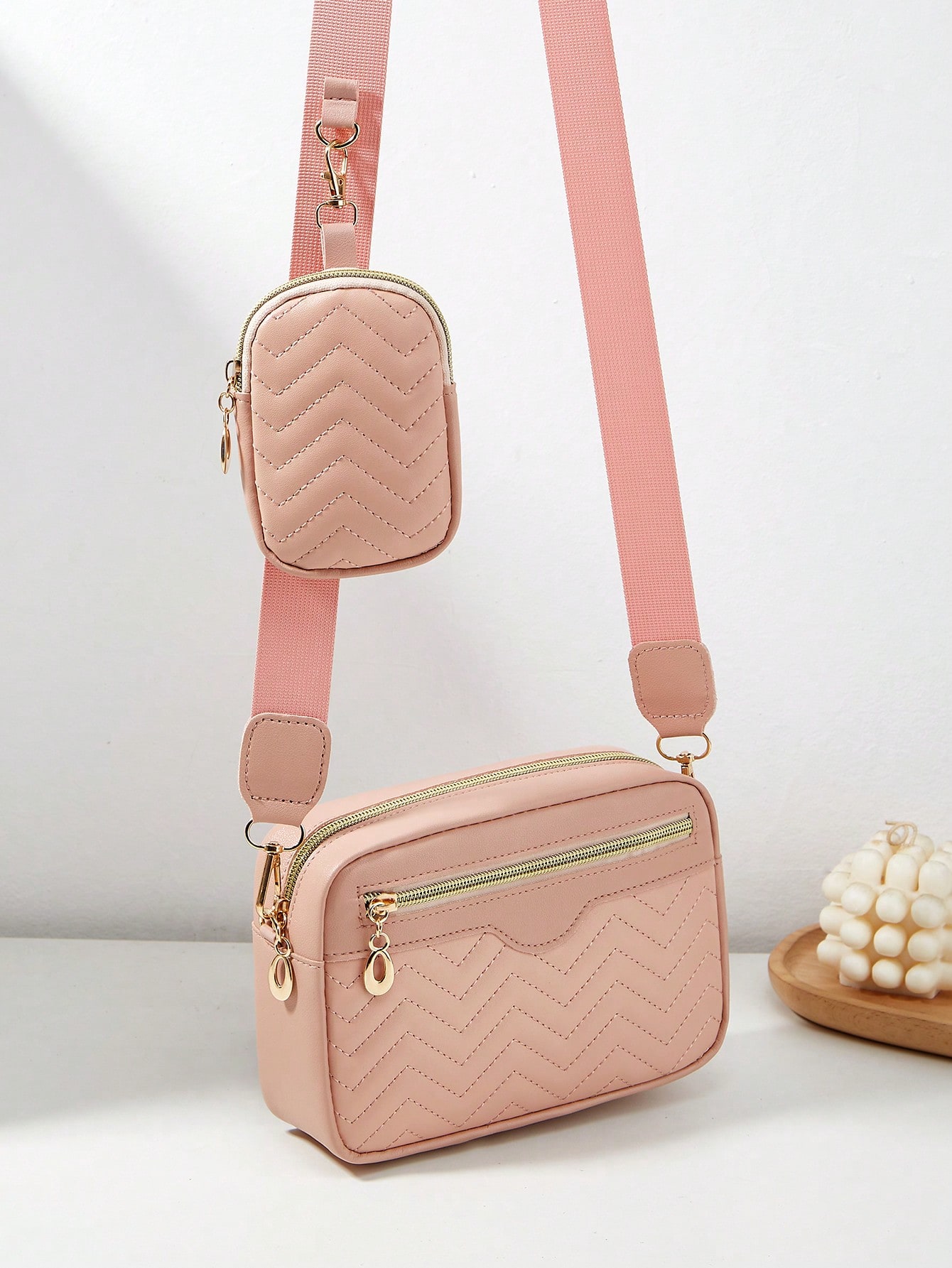 Женская сумка через плечо с вышивкой, мини-сумка с цепным ремешком, розовый