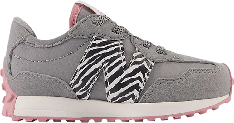 

Кроссовки 327 Bungee Lace Toddler 'Zebra', серый