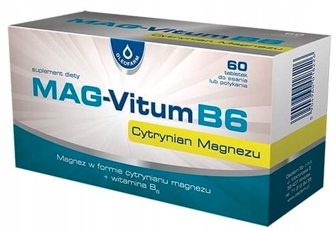 МАГ-Витум В6 магний витамин В6 Oleofarm, 60 таб. маг магний маг магний мыло ручной работы премиум детское