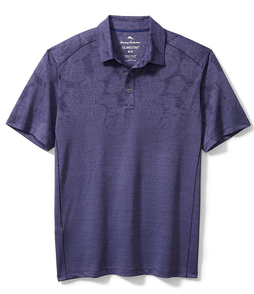 

Tommy Bahama Big & Tall IslandZone Palm Coast Рубашка-поло с короткими рукавами Tropic Fade, синий
