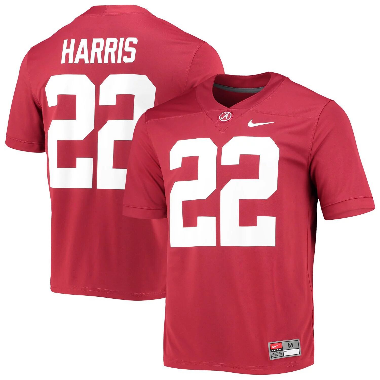 

Мужская игровая майка Najee Harris Crimson Alabama Crimson Tide 2021 Draft Class Game Nike