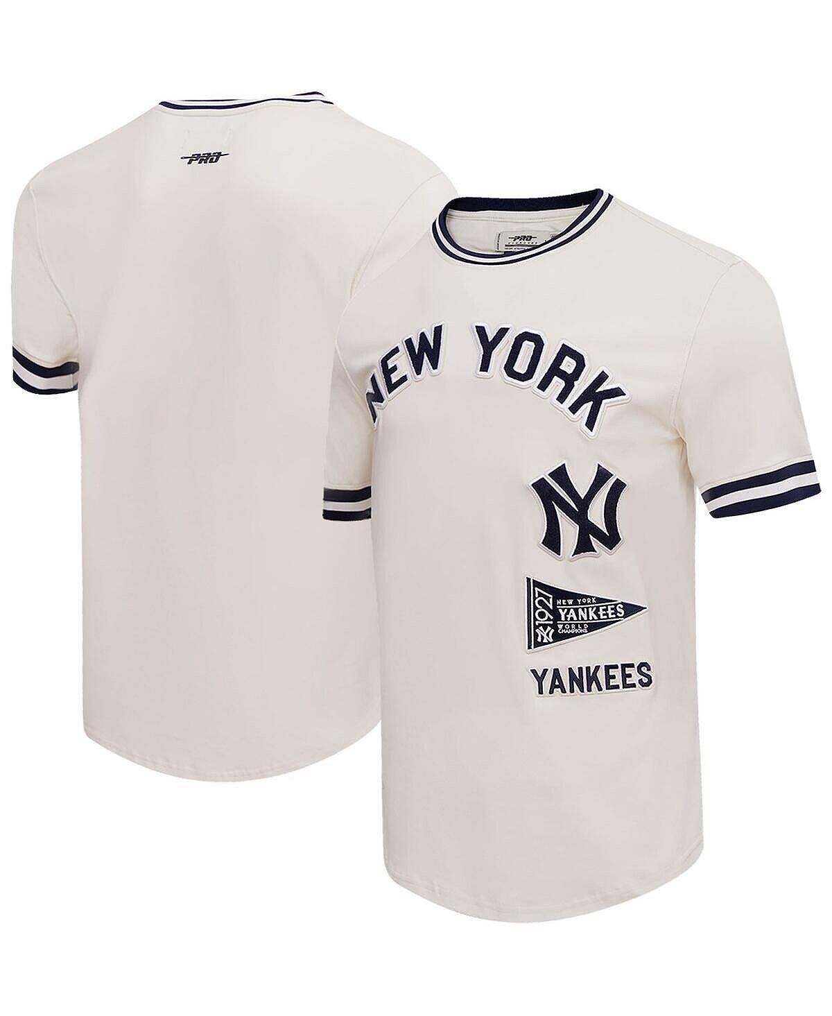 

Мужская кремовая футболка New York Yankees Cooperstown Collection в стиле ретро, ​​классическая футболка Pro Standard, Бежевый
